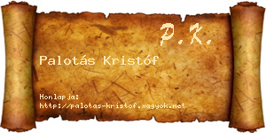 Palotás Kristóf névjegykártya