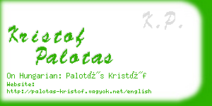 kristof palotas business card